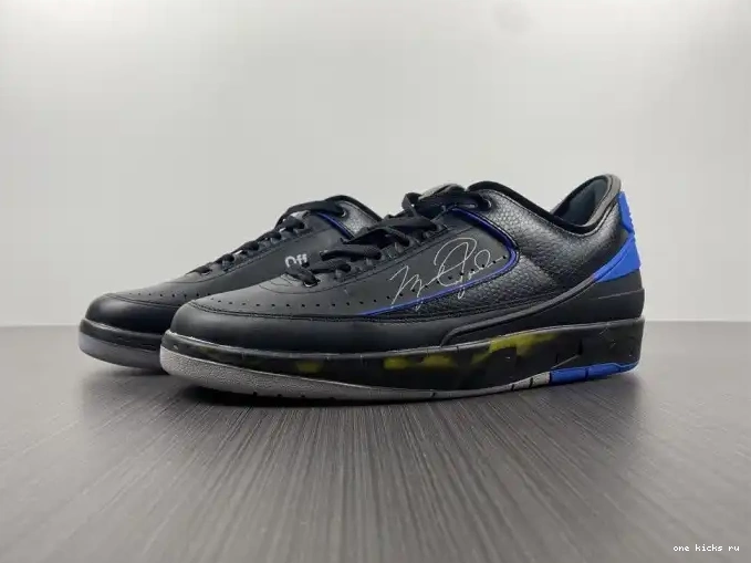 Rep Onekick Off-White 2 Jordan DJ4375-004 Low Black Retro Blue SP 0428